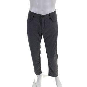 Mac Jeans Mens Mid Rise Flat Front Straight Leg Dress Trousers Black Size 34